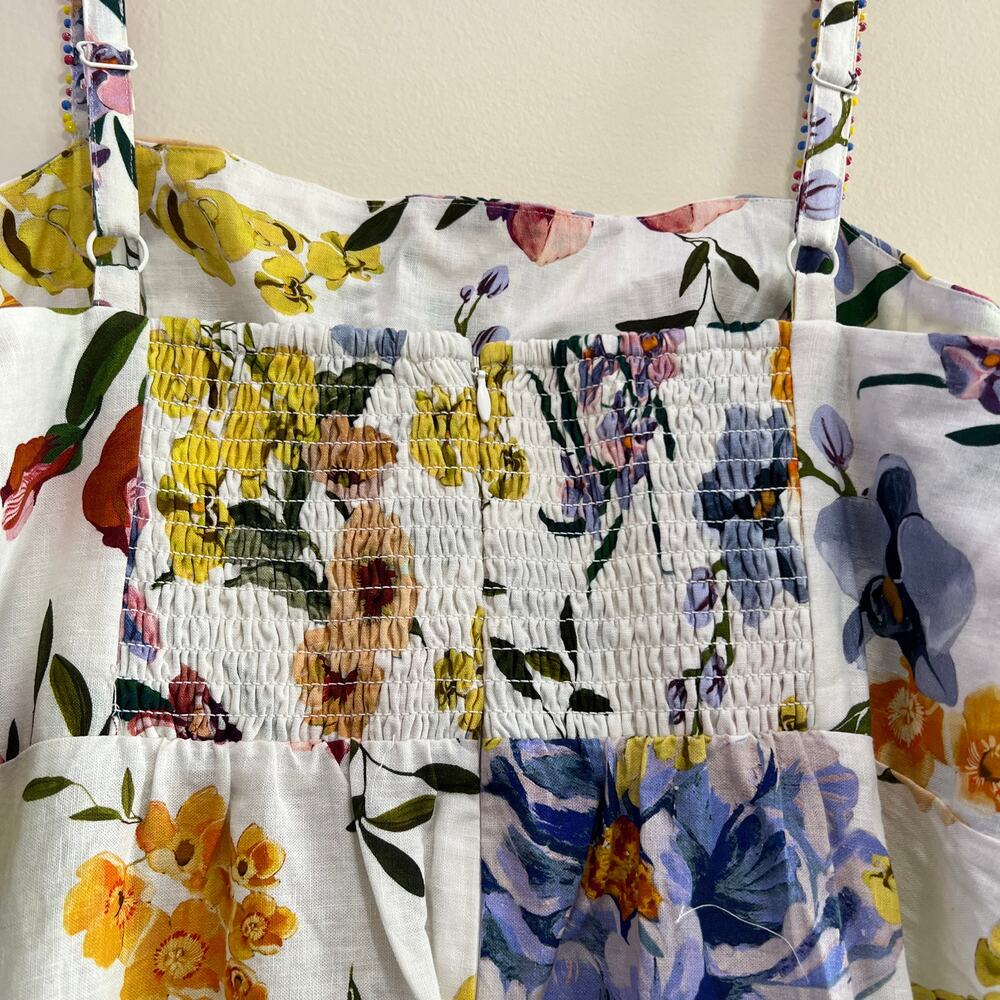 NEW NWT Farm Rio Greek Garden Tiered Linen Blend Maxi Dress Size L - Picture 12 of 12